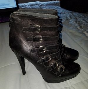 Stuart Weitzman Black Ankle Boots Iron Lady